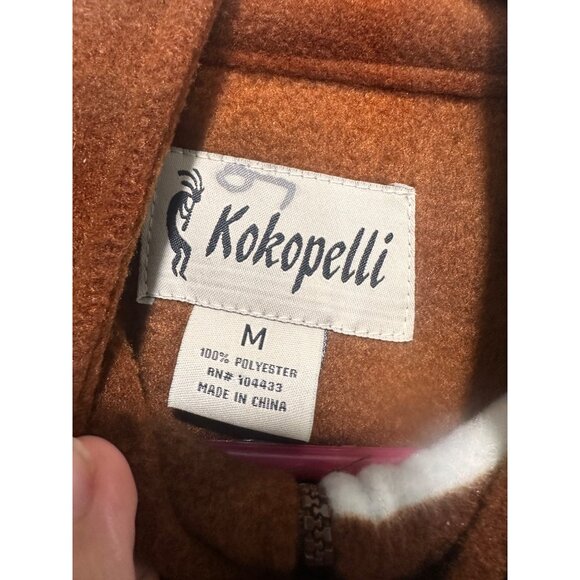 Kokopelli Horses Novelty Fleece Jacket Medium Full Zip Rodeo Cowgirl Cowboy Ranc - Picture 3 of 14
